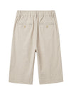 Seersucker Bermuda Shorts with Drawstring