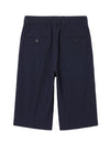 Seersucker Bermuda Shorts with Drawstring