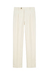 Two-pleat bull-denim stretch trousers