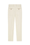 Two-pleat bull-denim stretch trousers