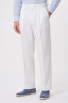 Cotton & Linen Wide-Fit Trousers