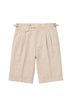 Cotton & Linen Wide-Fit Bermuda Shorts