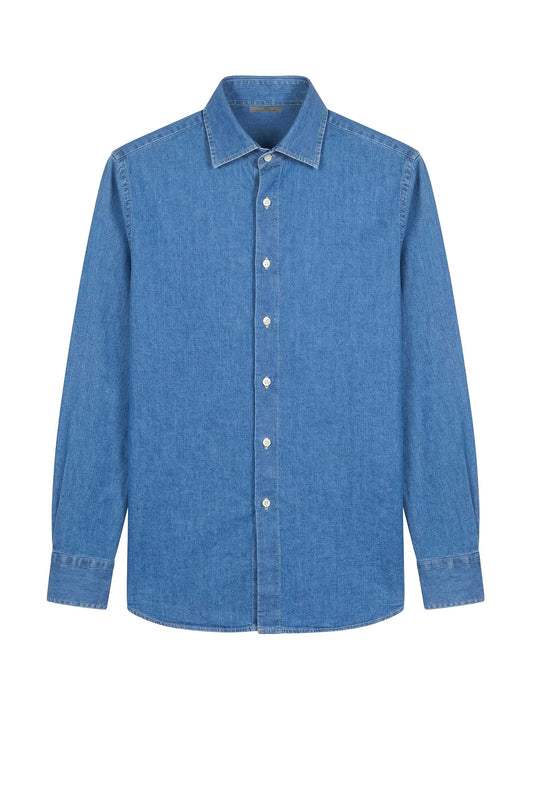 Stretch denim shirt