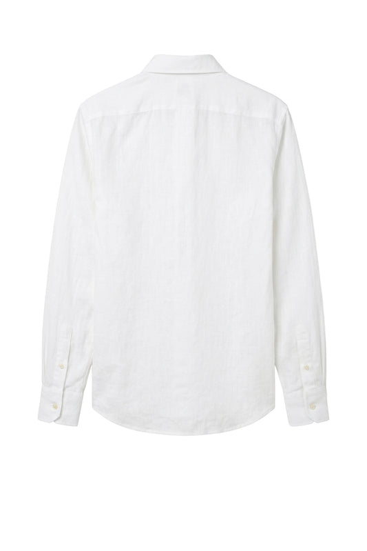 Pure linen button-down spear collar shirt - MONTEZEMOLO