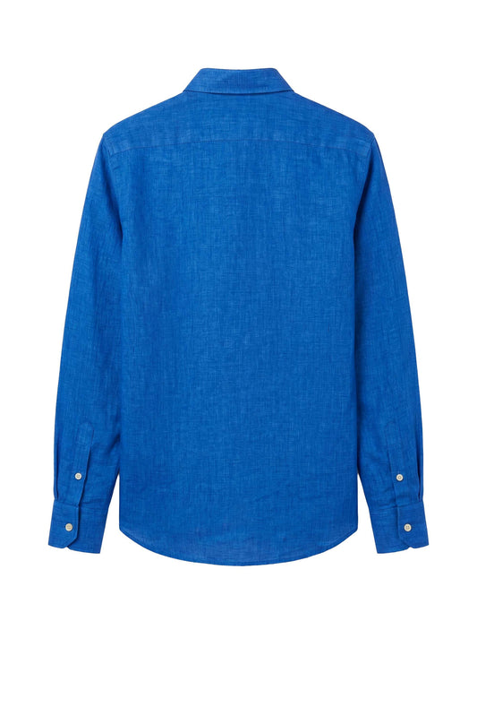 Pure linen button-down spear collar shirt - MONTEZEMOLO