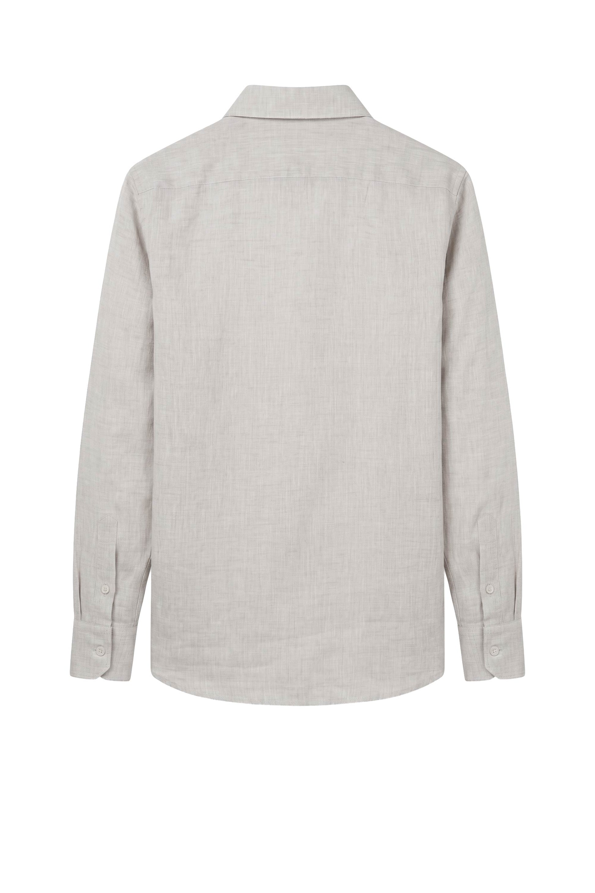 Pure linen button-down spear collar shirt - MONTEZEMOLO