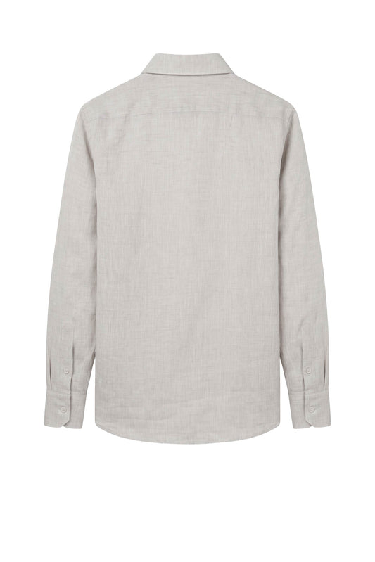 Pure linen button-down spear collar shirt - MONTEZEMOLO