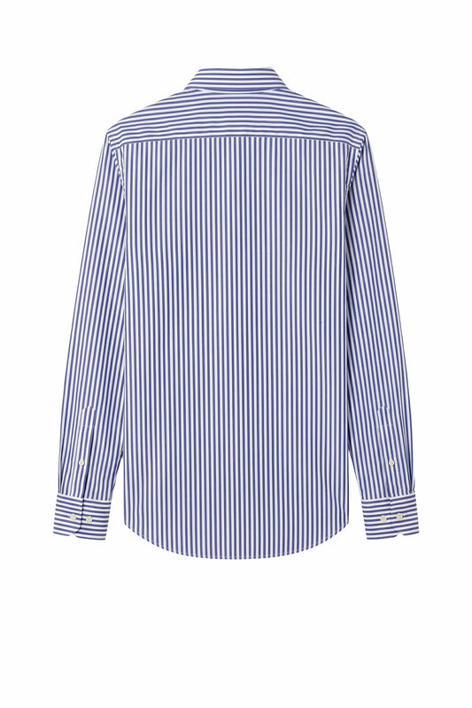 Camicia button-down in cotone seersucker a righe