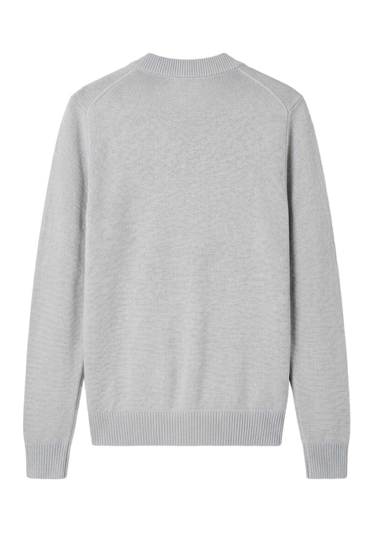 Rice-stitch cotton crew neck sweater - MONTEZEMOLO