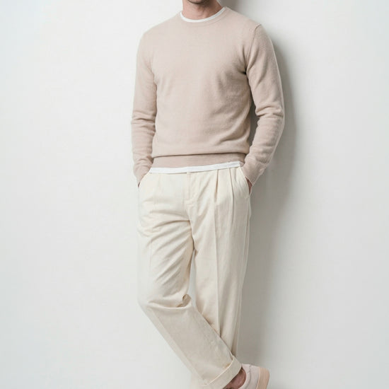 Pure cotton crewneck sweater - MONTEZEMOLO