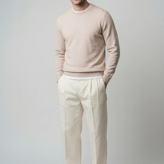 Pure cotton crewneck sweater - MONTEZEMOLO
