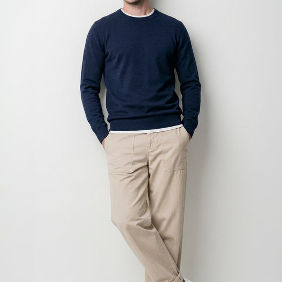 Pure cotton crewneck sweater - MONTEZEMOLO
