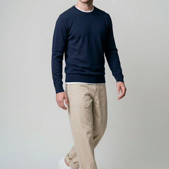 Pure cotton crewneck sweater - MONTEZEMOLO