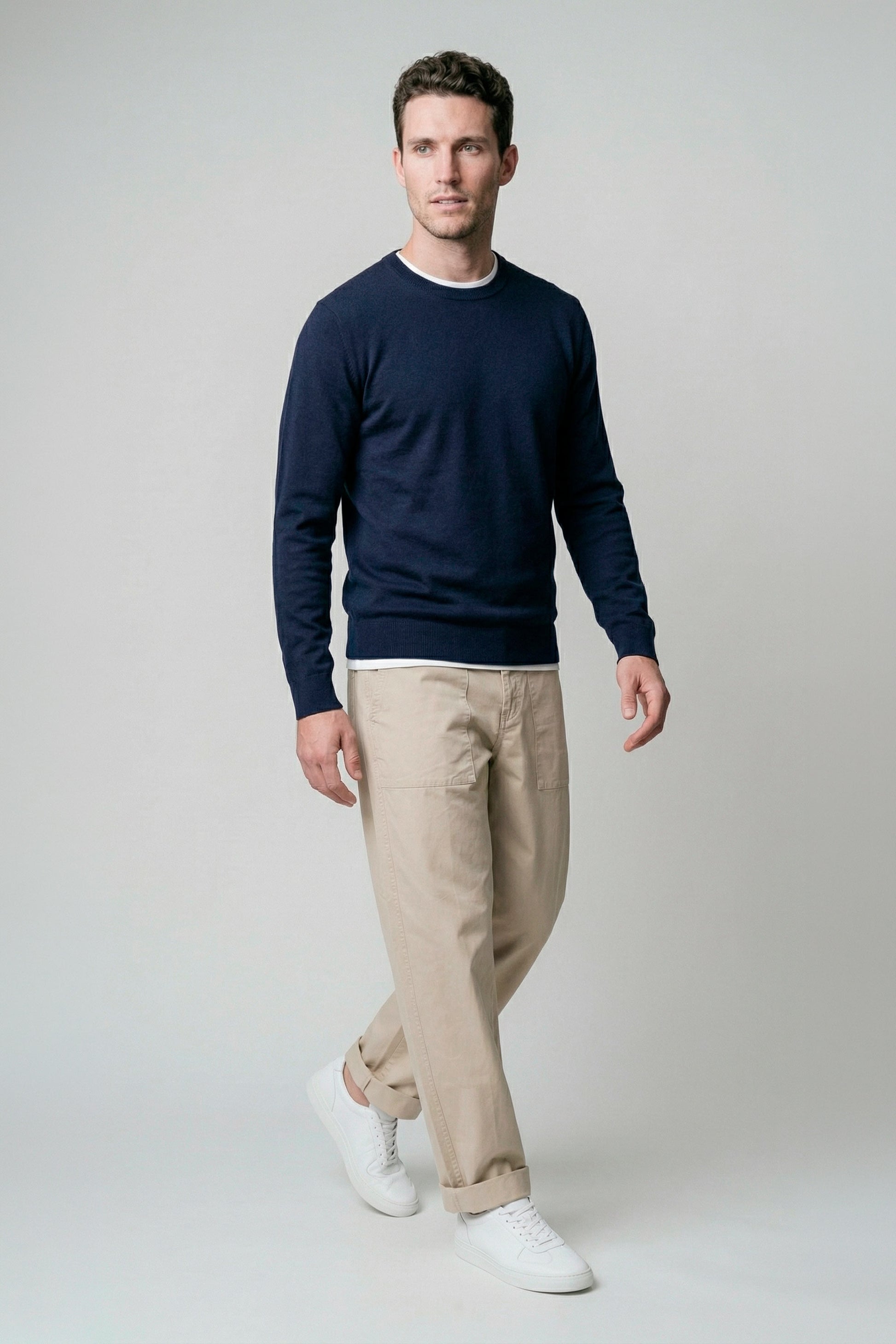 Pure cotton crewneck sweater - MONTEZEMOLO
