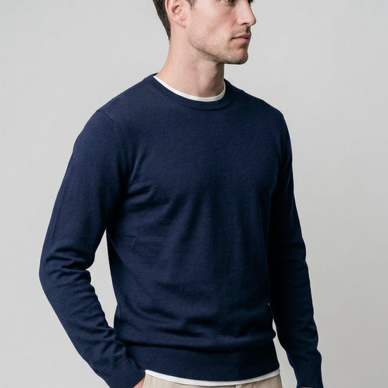 Pure cotton crewneck sweater - MONTEZEMOLO