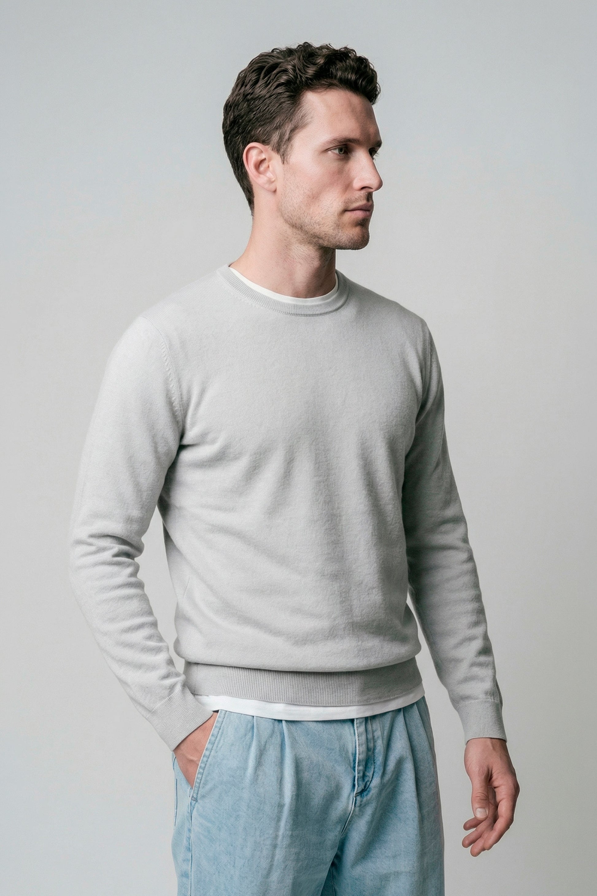 Pure cotton crewneck sweater - MONTEZEMOLO