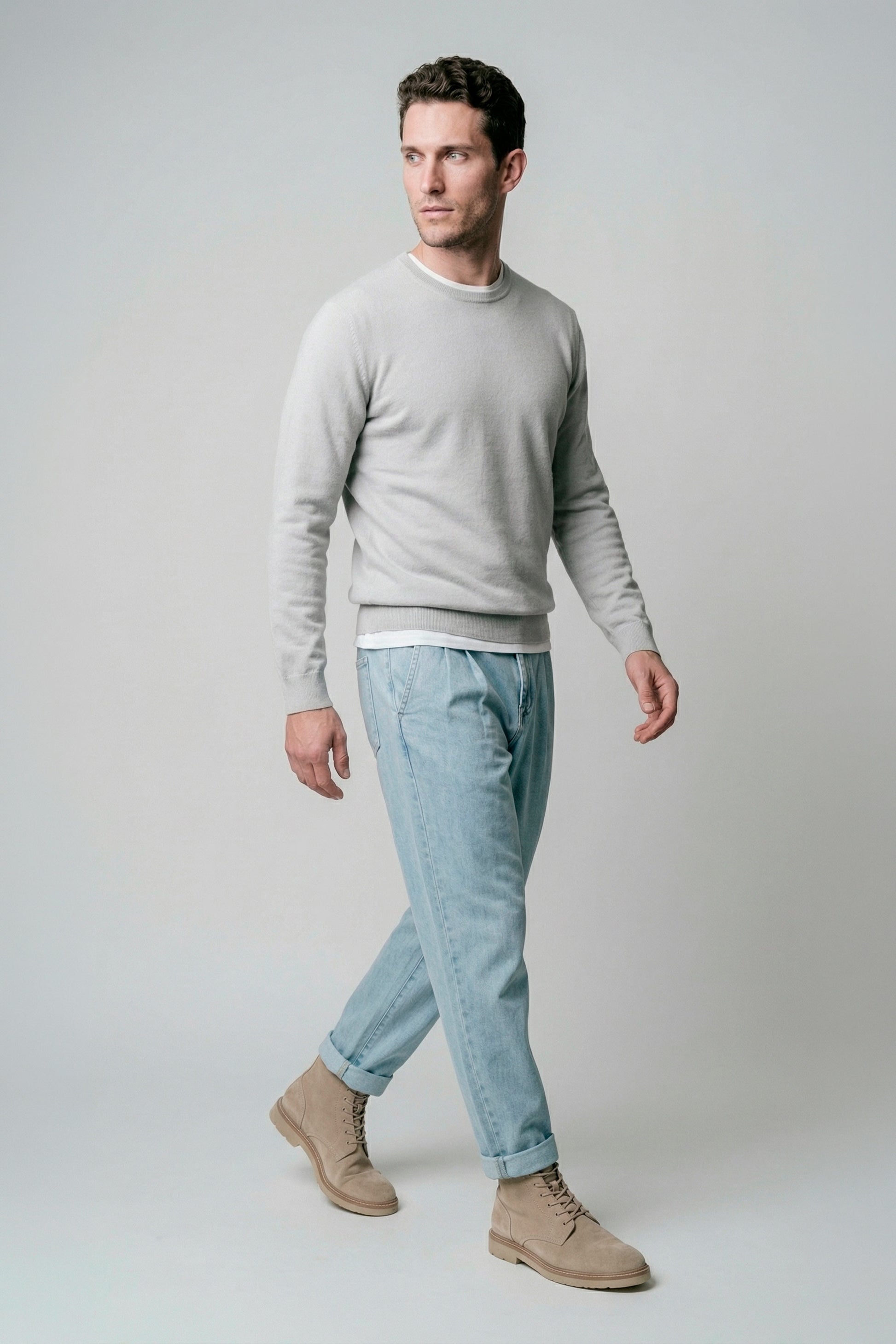 Pure cotton crewneck sweater - MONTEZEMOLO