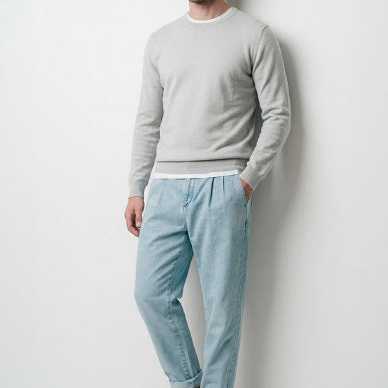 Pure cotton crewneck sweater - MONTEZEMOLO