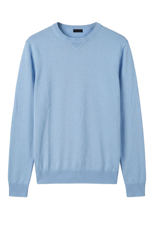 Cotton crew neck sweatshirt-knit sweater - MONTEZEMOLO