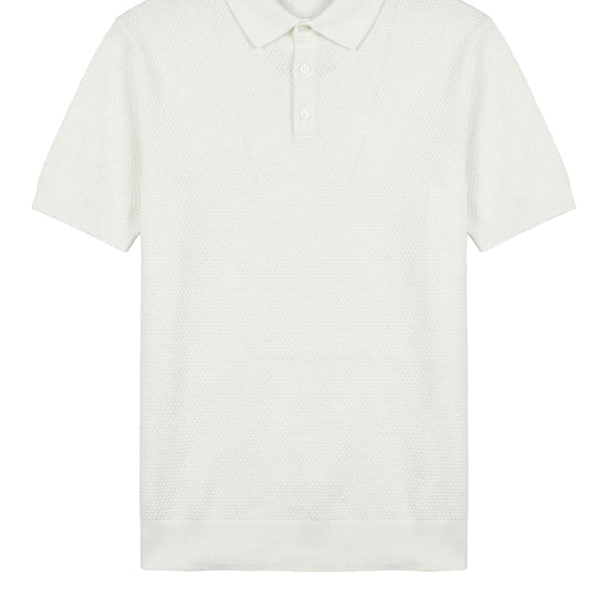 Short-sleeve honeycomb jersey polo - MONTEZEMOLO
