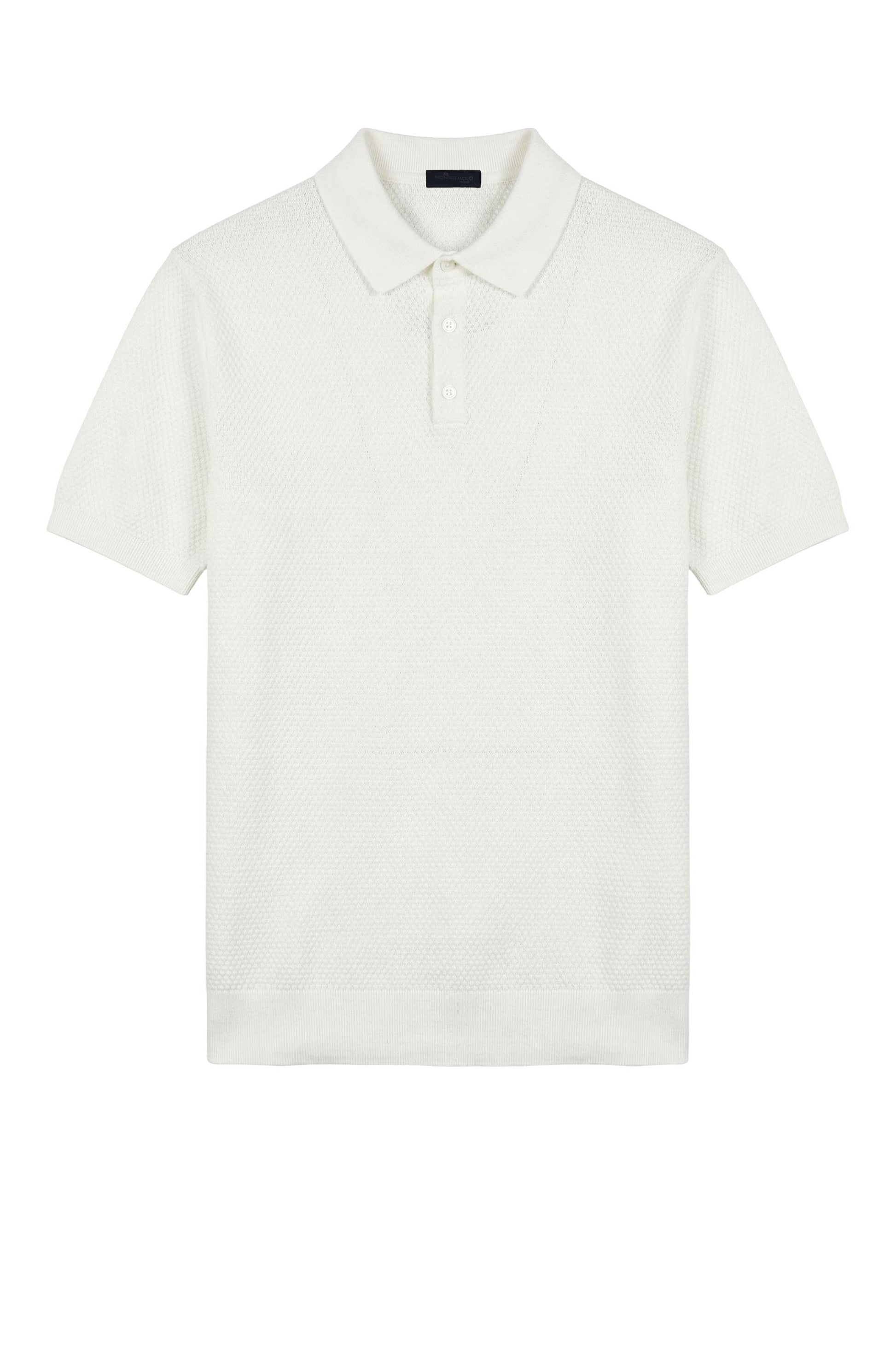Short-sleeve honeycomb jersey polo - MONTEZEMOLO