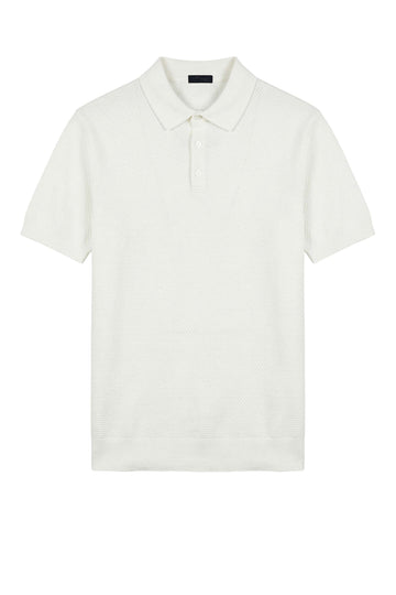 Short-sleeve honeycomb jersey polo - MONTEZEMOLO