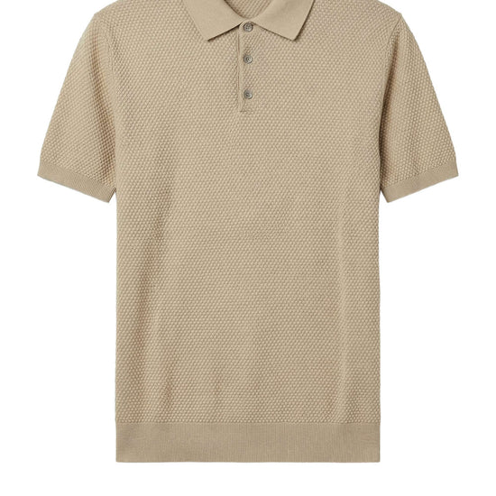 Short-sleeve honeycomb jersey polo - MONTEZEMOLO
