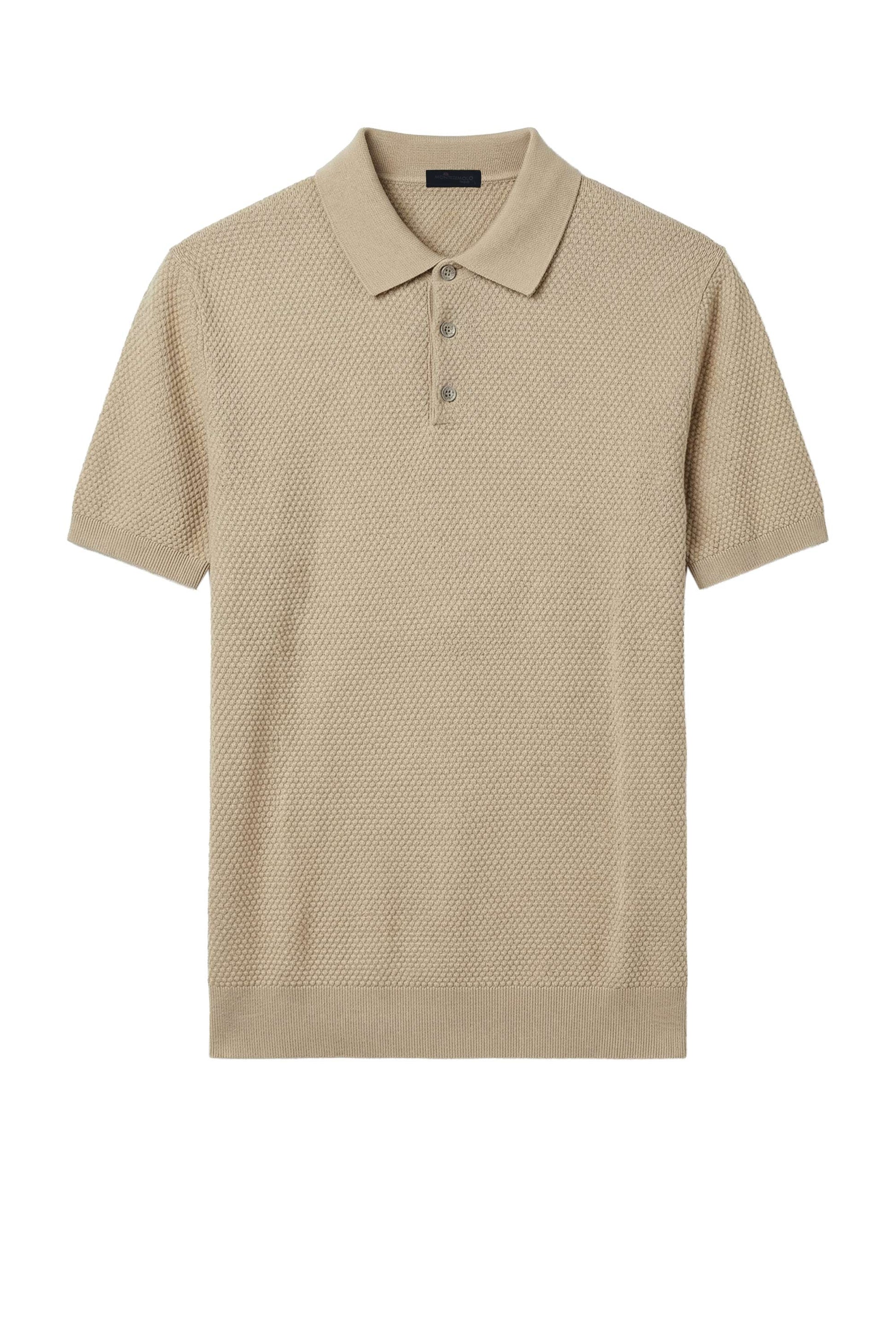 Short-sleeve honeycomb jersey polo - MONTEZEMOLO
