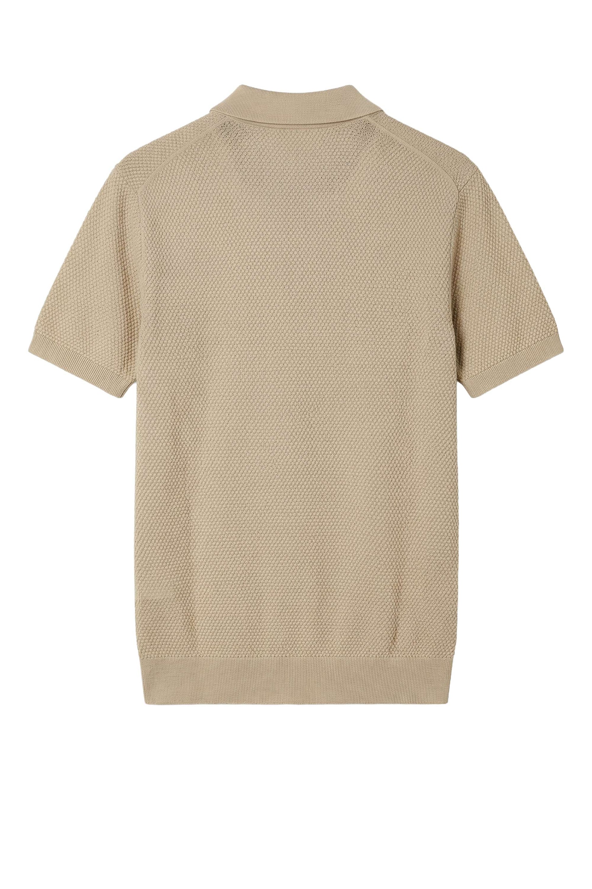 Short-sleeve honeycomb jersey polo - MONTEZEMOLO