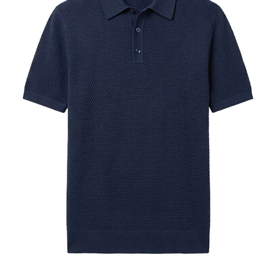 Short-sleeve honeycomb jersey polo - MONTEZEMOLO