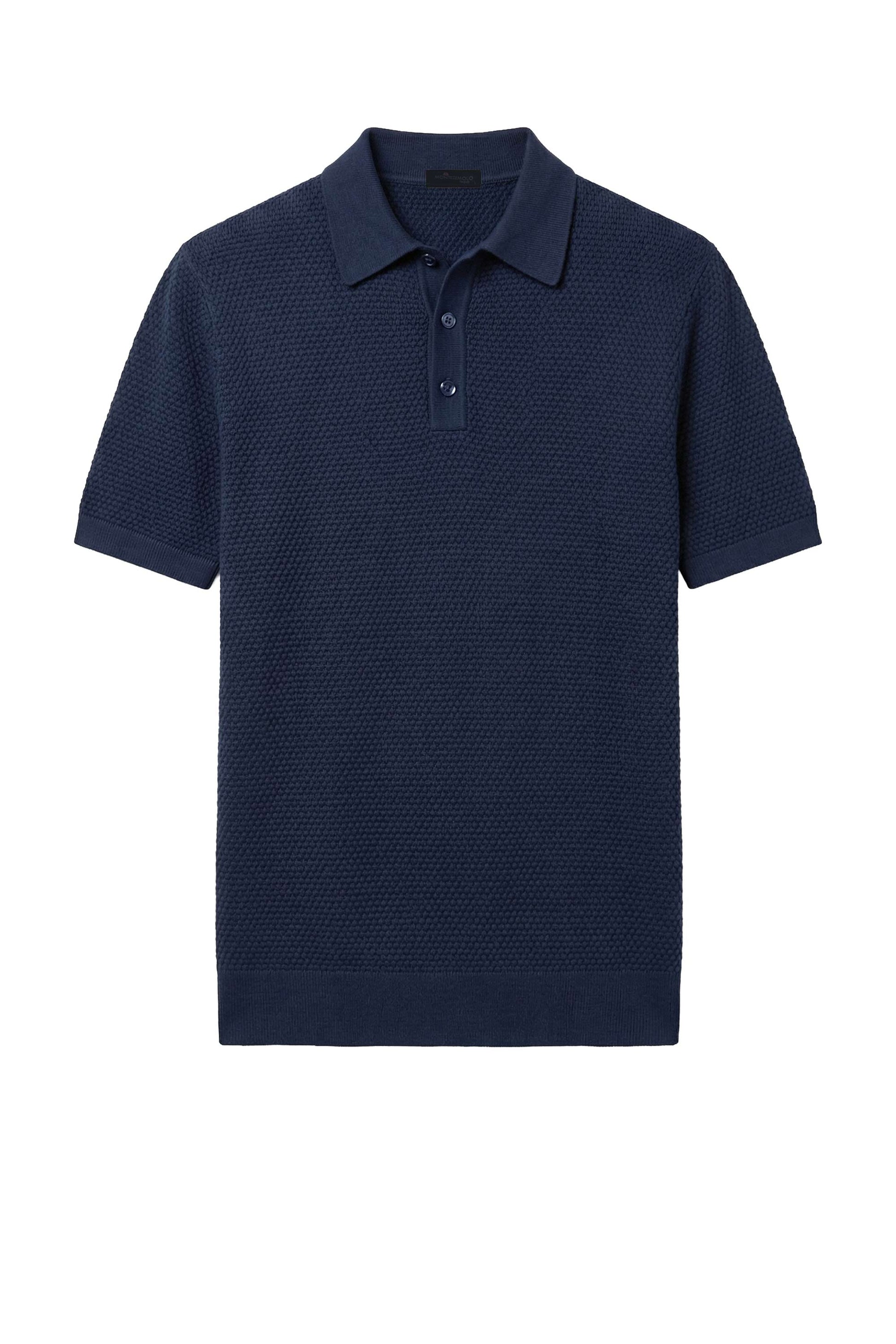 Short-sleeve honeycomb jersey polo - MONTEZEMOLO