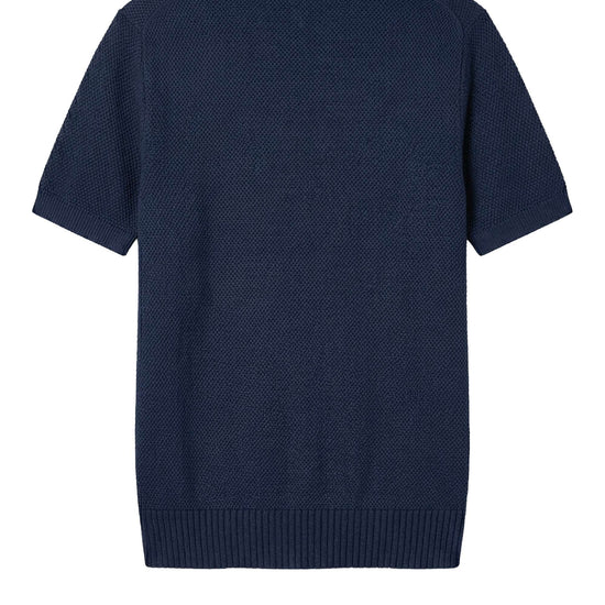 Short-sleeve honeycomb jersey polo - MONTEZEMOLO