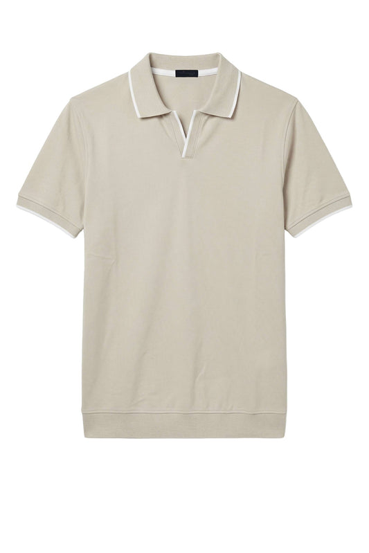 Referee-style cotton polo