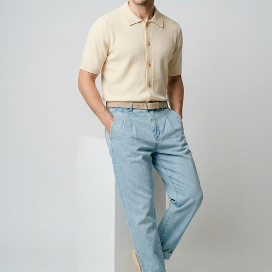 Bouclé cotton knit shirt - MONTEZEMOLO