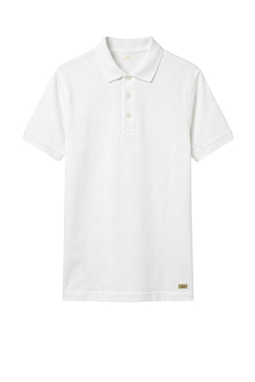 Short-sleeve stretch cotton polo - MONTEZEMOLO