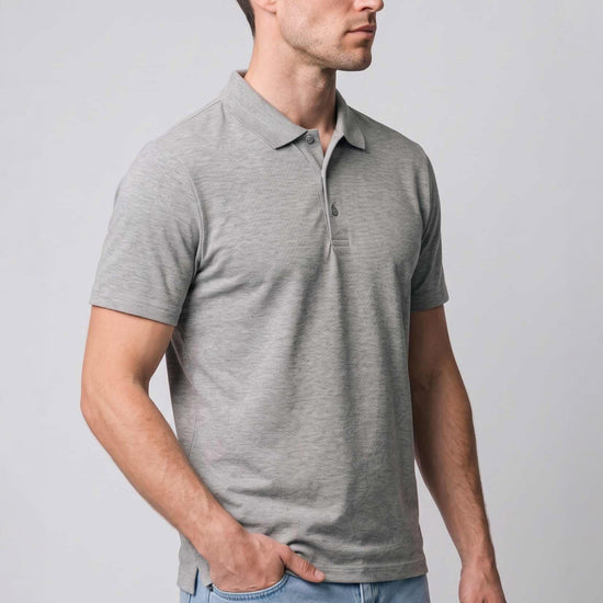 Short-sleeve stretch cotton polo - MONTEZEMOLO
