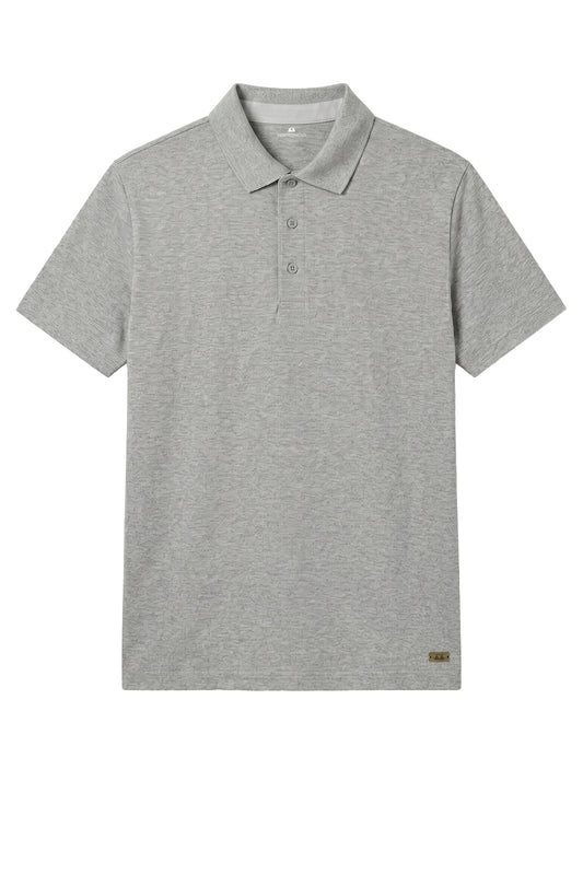 Short-sleeve stretch cotton polo - MONTEZEMOLO