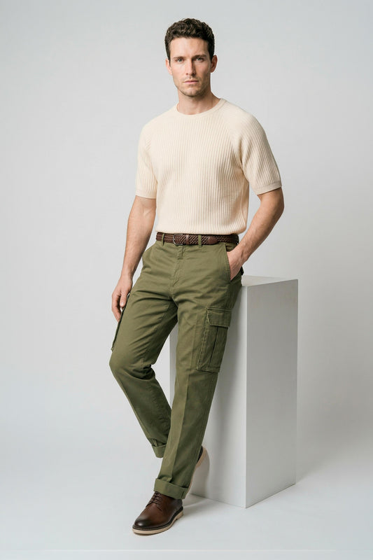 Raglan knit T-shirt in crepe cotton - MONTEZEMOLO