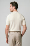 Textured-Knit t-shirt in crepe cotton