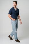 Textured-Knit t-shirt in crepe cotton