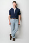 Textured-Knit t-shirt in crepe cotton