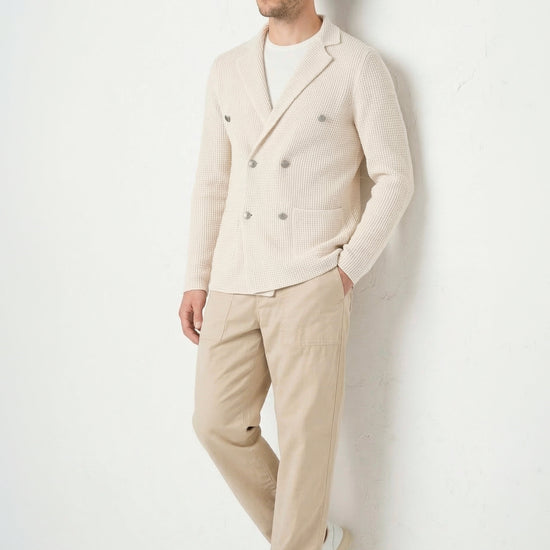 Double-breasted knit cardigan jacket - MONTEZEMOLO