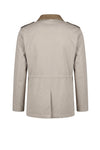 Lined Four-Pocket Field Jacket with Leather Collar