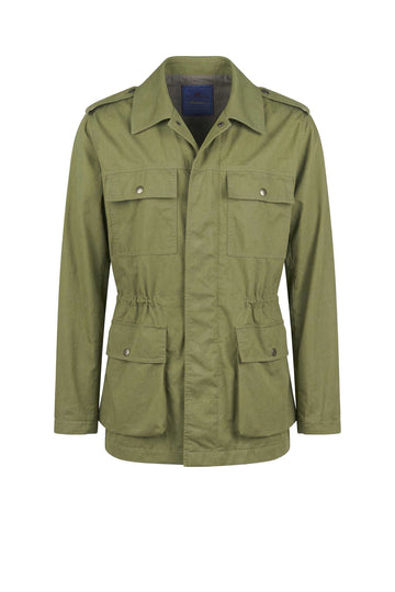 Lined four-pocket sahariana jacket