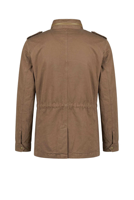 Unlined cotton & linen sahariana jacket