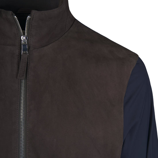 Bomber jacket with suede front - MONTEZEMOLO