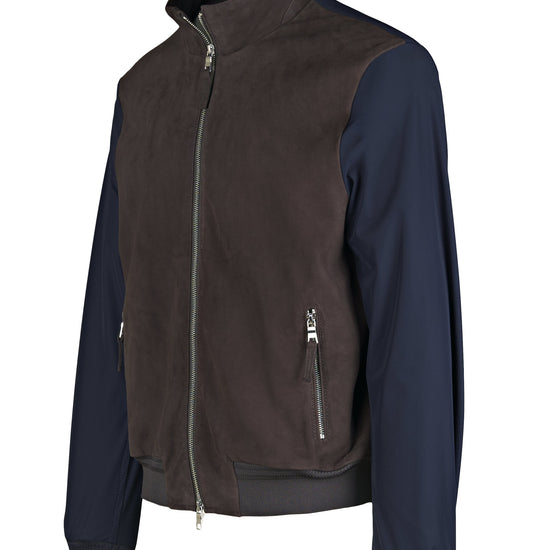 Bomber jacket with suede front - MONTEZEMOLO