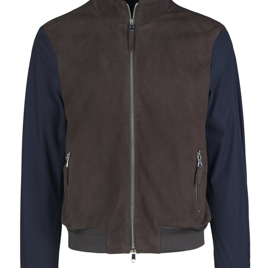 Bomber jacket with suede front - MONTEZEMOLO