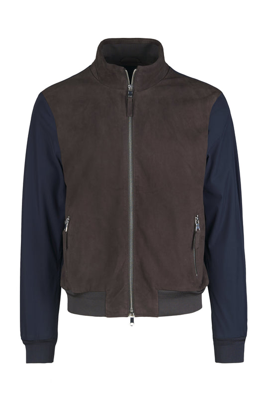 Bomber jacket with suede front - MONTEZEMOLO