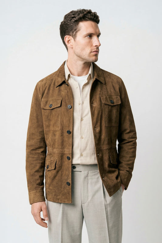 Unlined suede field jacket - MONTEZEMOLO